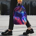 thumbnail image 2 of Lukts Cosmic Cat Psychedelic Journey Pattern 15 Inch Student Backpack, Waterproof Laptop Backpack with Adjustable Shoulder Straps, Lightweight Travel, Campus Backpack, Unisex, 2 of 6