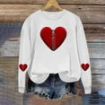 thumbnail image 5 of Wowcloth Woman's Crewneck Sweatshirt, Valentine's Day Print Long Sleeve, Fashion Casual for Daily Wear, 5 of 6