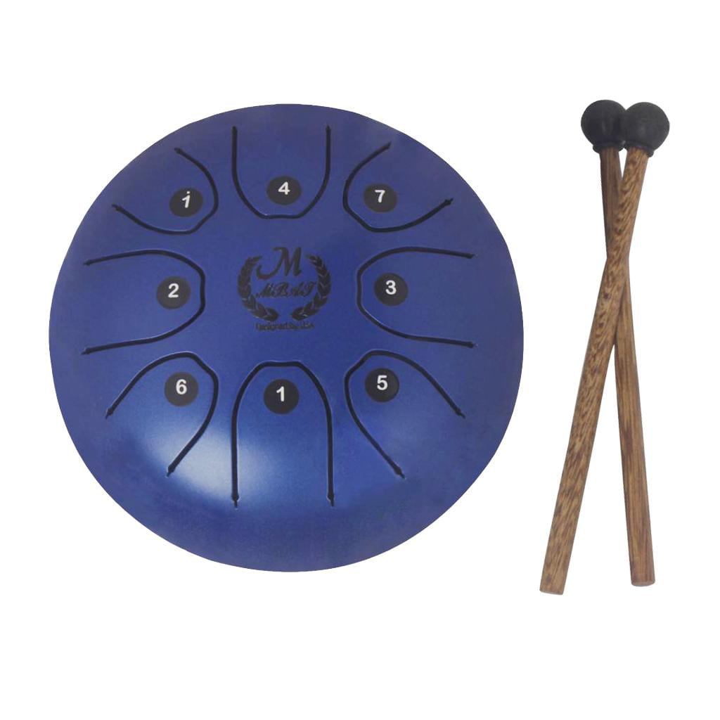 leveraYo Steel Tongue Drum with Drum Mallets Carry Bag handpan Drum Hand Drum 5.5 Inch Pan Drum Percussion Instrument for Adults and Kids