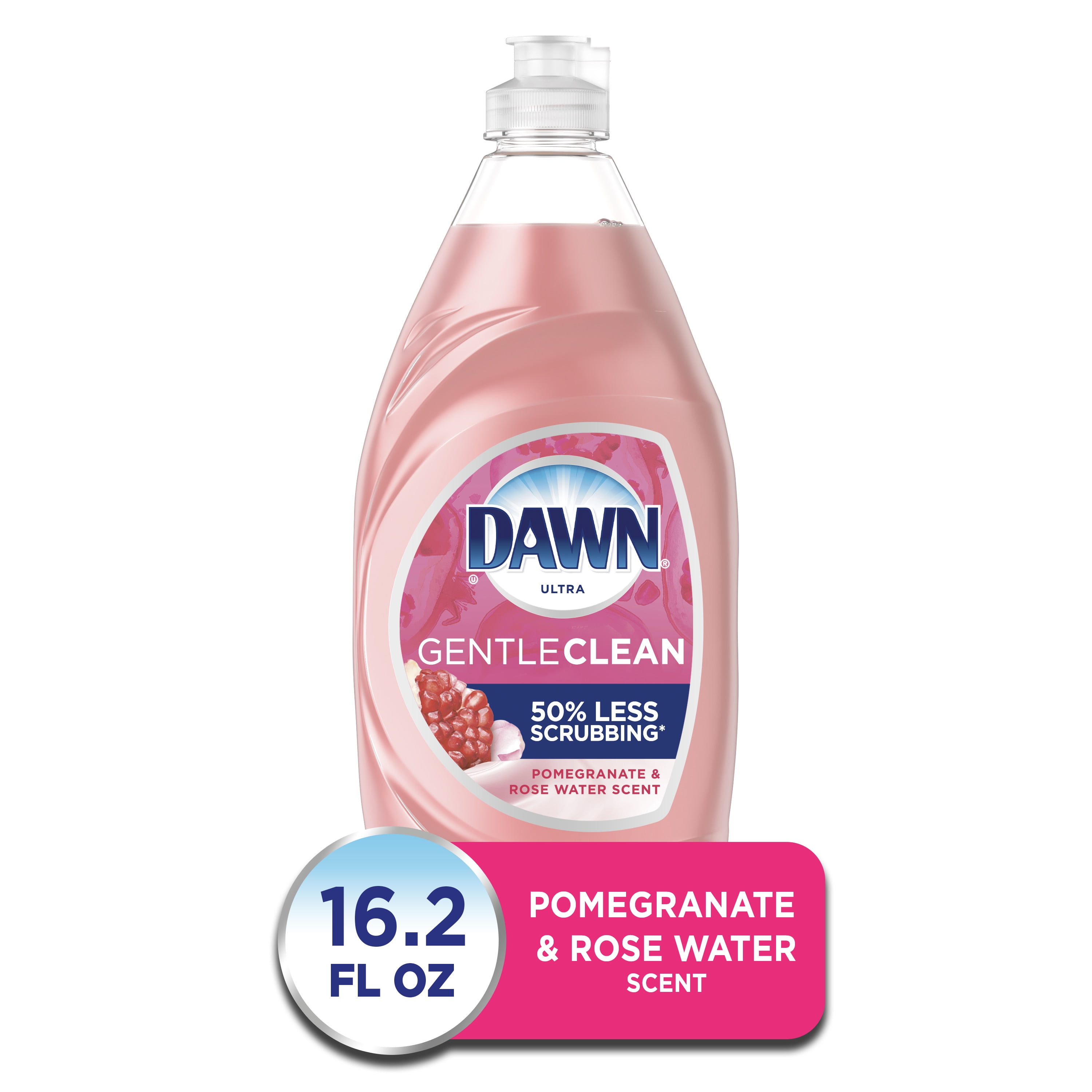 Dawn Dishwashing Liquid Dish Soap, Pomegranate and Rose Water Scent, 16.2 Fluid Ounce