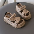 thumbnail image 5 of Caqnni Boys Double Adjustable Strap Lightweight Sandals (See More Colors and Sizes) Casual Sandals Beach Shoes Boys Summer Sandals (Brown,11), 5 of 7