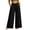 Black, variant on QSAWXQZ Women's Wide Leg Sweatpants Elastic Waist Pleated Pockets Wide Leg Lounge Pants S
