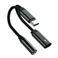 thumbnail image 3 of RYUJNDK Double Function USB C and Charging Adapter Type C to 3.5mm Headphone and Charging Adapter HIFI Playing, 3 of 7