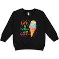thumbnail image 2 of Inktastic Life is Better with Sprinkles Ice Cream Toddler Sweatshirt, 2 of 4