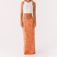 thumbnail image 2 of Falda larga SOOKABEILA con bordado floral de lentejuelas para mujer, 2 of 6