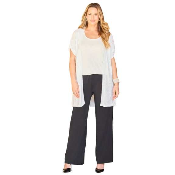 Catherines Women's Plus Size Lurex Cardigan