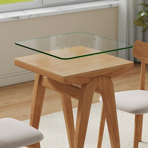 ONLY Separate Glass Table.20-inch Square Heat-Resistant Clear Tempered Glass Table Top.Suitable for various occasions such as kitchens and restaurants.Transparent GLASS,20*20*0.23 inch.