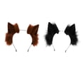 thumbnail image 1 of 2 diademas con orejas de gatito para el pelo, accesorios para fotos y fiestas de cosplay. Negro y marrón, 1 of 9