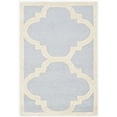 thumbnail image 3 of SAFAVIEH Cambridge Justine Geometric Quatrefoil Wool Runner Rug, Light Blue/Ivory, 2'6" x 10', 3 of 11