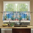 thumbnail image 4 of Yayeee Kitchen Curtains Tier Set of 2 Light Filtering 57"x24" Over Sink Window Panels, Seaside Door, 4 of 7