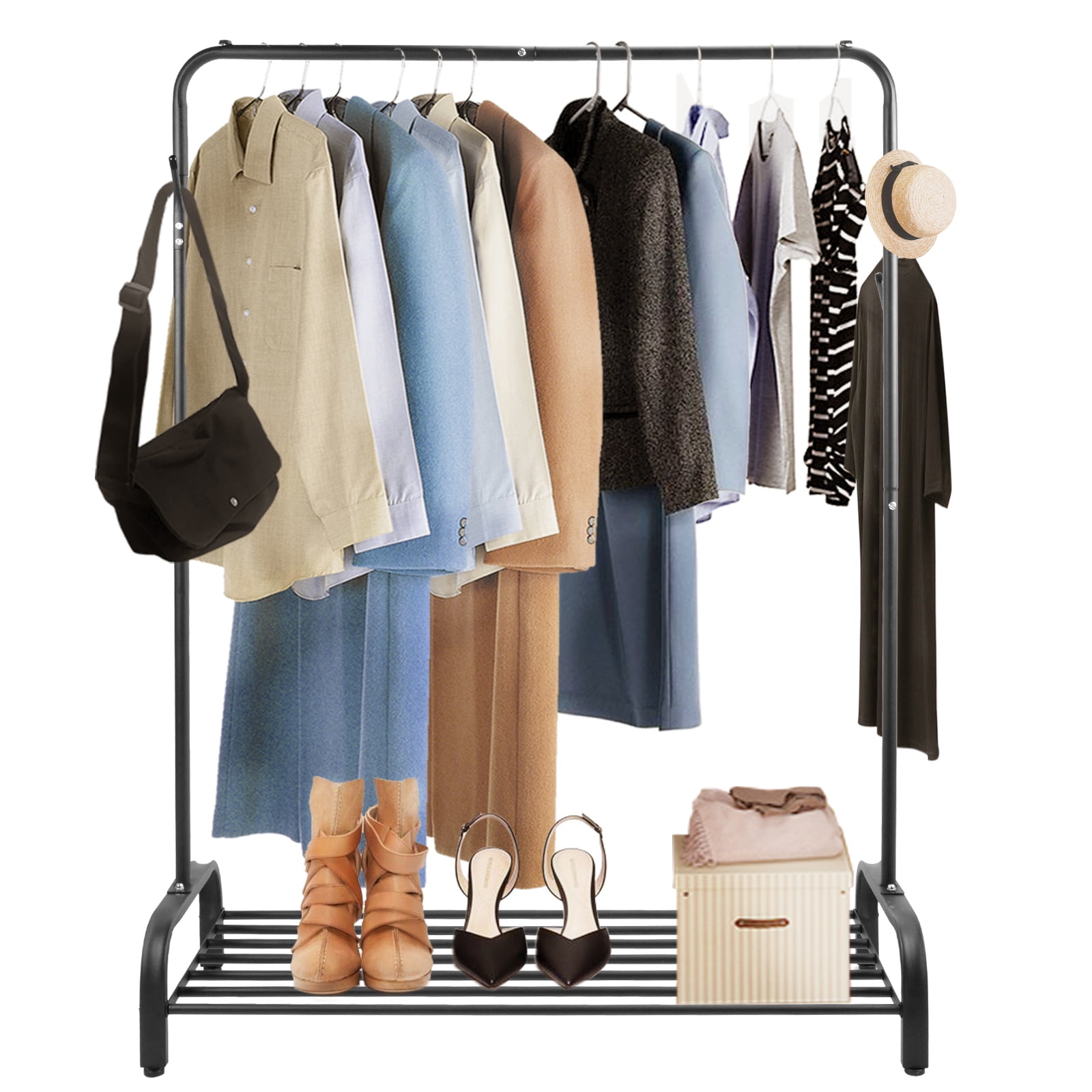 Heavy Duty Clothes Rail Rack Garment Hanging Display Stand Shoe Storage Shelf 