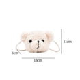 thumbnail image 3 of Bolsas de hombro de peluche de oso Fernando Blanco, 3 of 8
