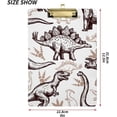 thumbnail image 3 of FMSHPON Dinosaurs Clipboard Hardboard Wood Nursing Clip Board and Pull for Standard A4 Letter 13x9 inches, 3 of 7