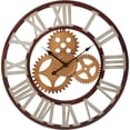 thumbnail image 2 of Metal Gear Wall Clock, 30" x 1" x 30", Brown, 2 of 6