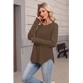 thumbnail image 5 of Ronuti Lightweight Sweatshirt for Women Fall Long Sleeve Shirts Fashion Casual Crew Neck Pullover Tops, 5 of 10