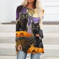 thumbnail image 2 of FDGIU 2025 Halloween Shirts Women Crewneck, Cute Ghost Pumpkin Graphic Casual Long Sleeve Tops, Loose Fit Pullover for Autumn Parties, 2 of 5