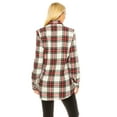 thumbnail image 3 of Haute Edition Women's Long Button Down Flannel Tunic Shirt with Plus, 3 of 4