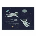 thumbnail image 1 of Universe Cutting Board, I Love You to the Edge of the Galaxy Typography with Astronauts, Decorative Tempered Glass Cutting and Serving Board, in 3 Sizes, by Ambesonne, 1 of 2