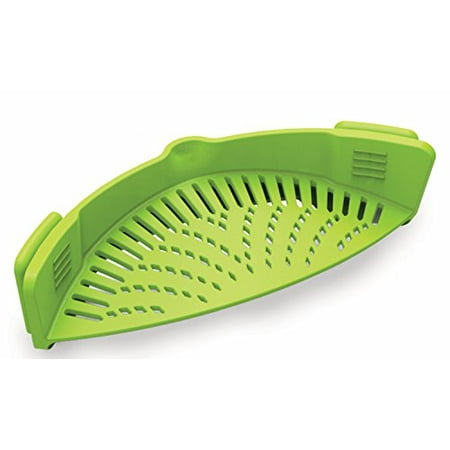 Kitchen Gizmo Snap 'N Strain Strainer - Clip On Silicone Colander | Fits all Pots and Bowls | Lime