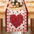 thumbnail image 2 of Pompotops Valentine's Day Plaid Love Hearts Table Runner Kitchen Dining Table Decoration For Indoor Home Party Valentine's Day Rectangle Tablecloth Heart Fabric Table Cloth Washable (13*72Inch), 2 of 6