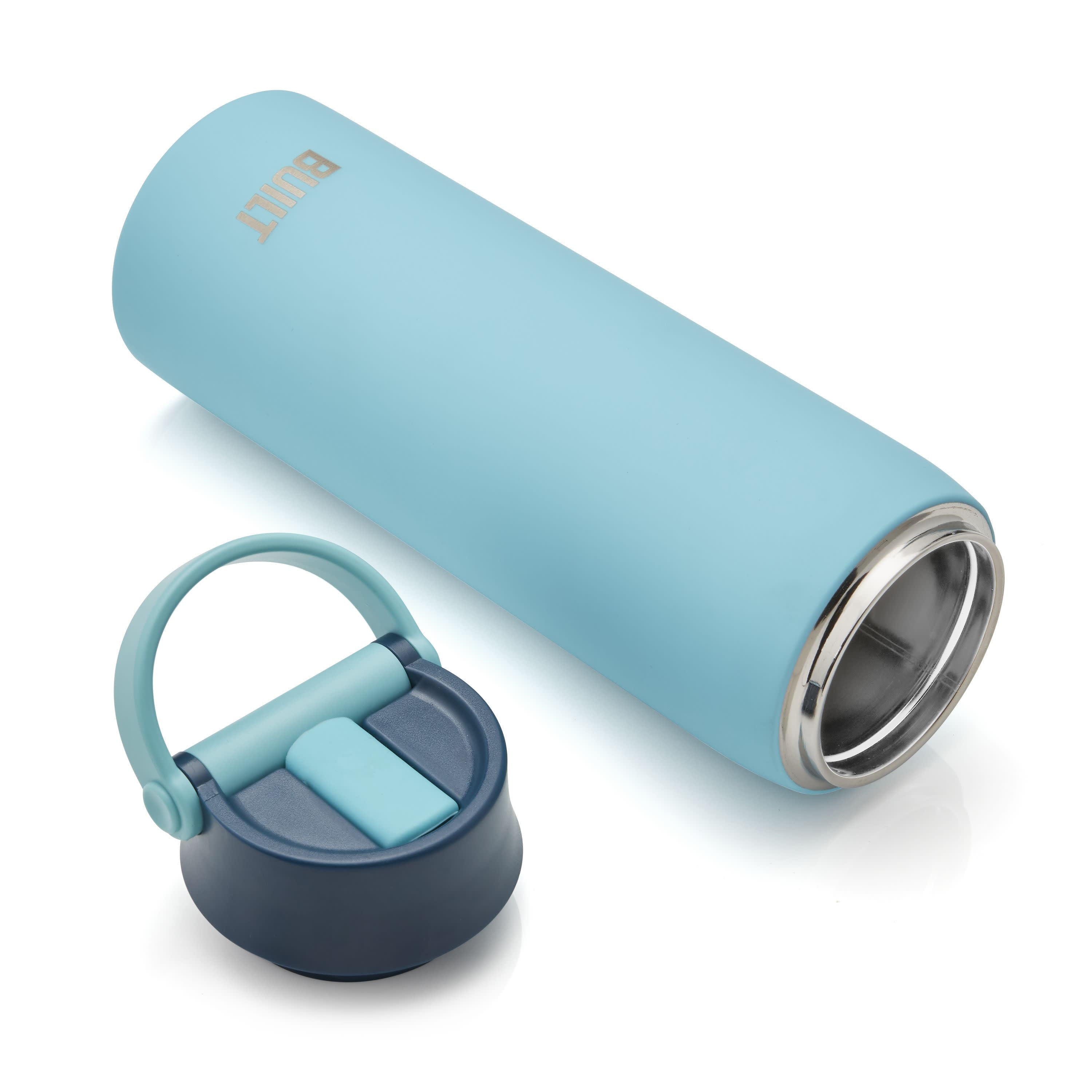 Built 20-Ounce Pivot Double Wall Stainless Steel Bottle 20-Ounce, Blue