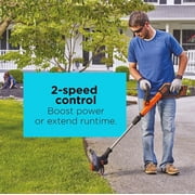 BLACK+DECKER LST522 20V MAX Lithium-Ion 12 Cordless 2 Speed String Trimmer / Edger