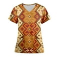 thumbnail image 1 of Blouse Snoarin d'Été Grande Taille pour Femmes, Mode, Manches Courtes, Col en V, Hauts, Uniforme de Travail, Blouse Imprimée avec Poche, Hauts, Uniformes de Travail pour Femmes en Liquidation, 1 of 3