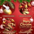 thumbnail image 4 of Red Theme Christmas Banner Gold Accent Holiday Backdrop Christmas Tree Reindeer Design Xmas Background for Christmas Party New Year Celebration Holiday Gathering, 4 of 9