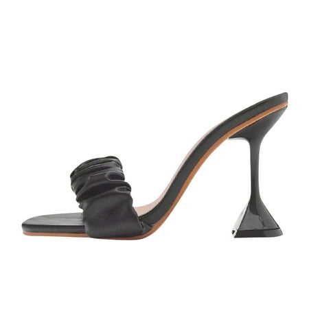 

Womens Extorted Sexy High With Open Toe Pleated Wine Glasses With Sandals Summer Open Toe Slide Sandals Comfortable Flats Flip-Flops Sandal Casual Platforms Wedge Sandals Heeled Sandals A32404