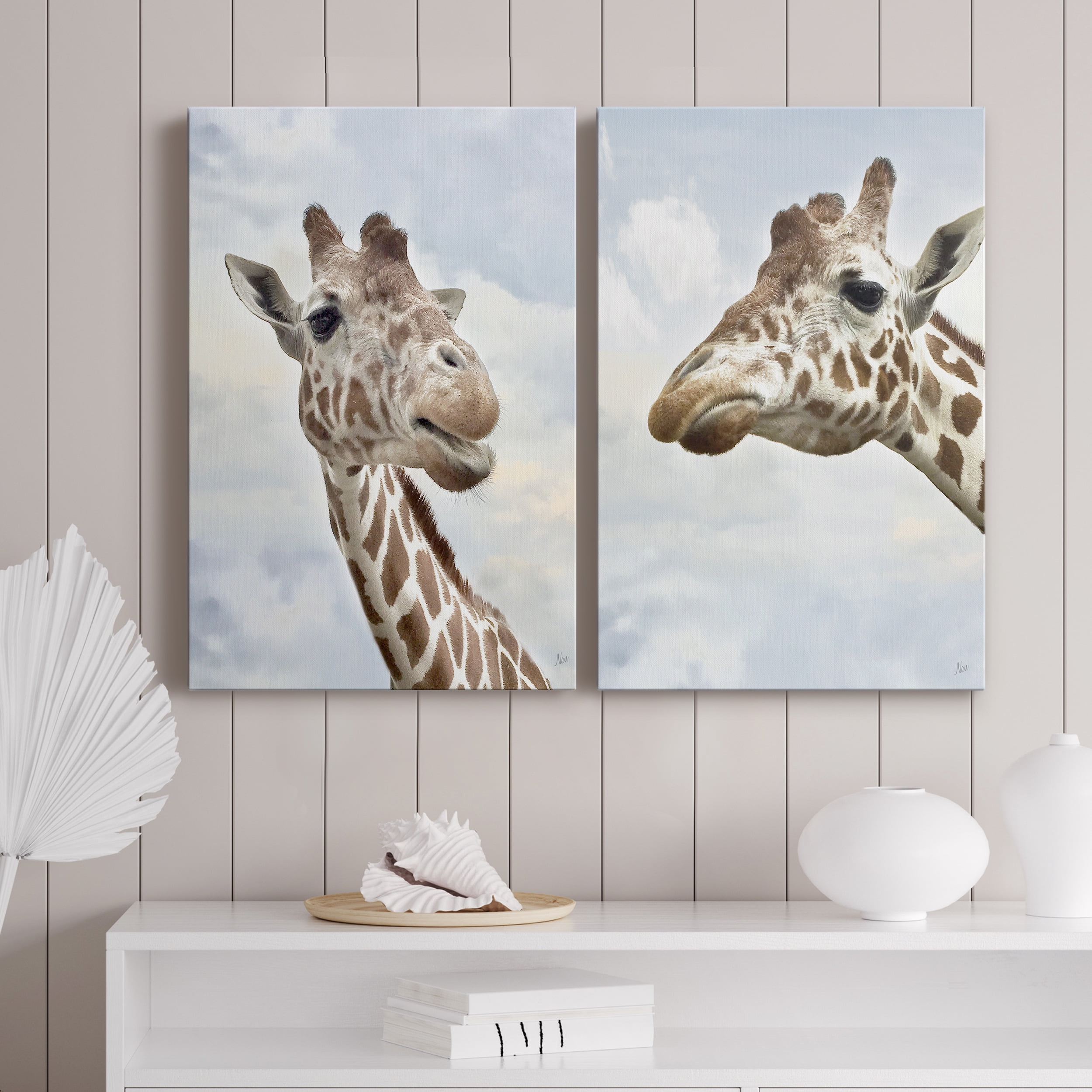 Smiley Premium Gallery Wrapped Canvas - Ready to Hang - Set of 2 - 32 x 48 Each