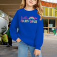 thumbnail image 2 of KAUOD Girls Boys 4th Grade Preppy Clothes Boys Crewneck Pullover Sweatshirt Rainbow Graphic & Letter Print Shirt Back to School Top, 2 of 8