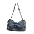 thumbnail image 2 of Bolso de hombro de mezclilla Strade Fareast Limited tipo hobo gran capacidad, 2 of 8