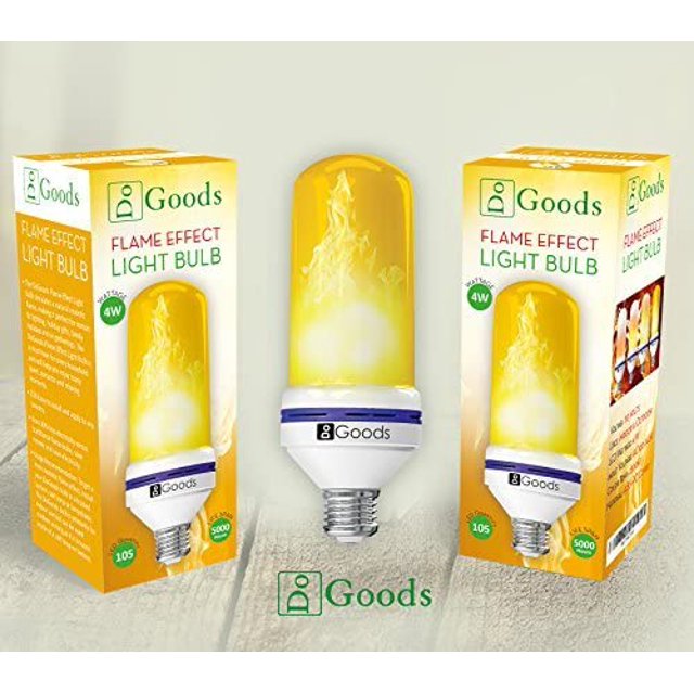 Ampoule à Effet de Flamme LED - Ampoules à Flamme Chaude Clignotantes, Base Standard E26, Perles 105pcs 2835 LED, Feu de Flamme Réaliste, Éclairage Décoratif Romantique Parfait à la Maison, Candélabres, Patio Ou Bar