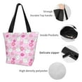 thumbnail image 7 of Cauagu Sunflower Rabbit Print Canvas Aesthetic Tote Bag for Women Beach Bag Shopping Bags Shoulder Bag Reusable Grocery Bags, 7 of 7