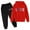 Red, variant on SonxaHe Toddler Boys Outfits Valentine's Day Letter Graphic Hoodie Sweatpant Children Breathable Loose Athletic Outfit Set Beige,Size 3-4
