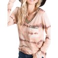 thumbnail image 3 of Pull à Manches Longues Col en V avec Poche Imprimé Tie-Dye pour Femmes, 3 of 3