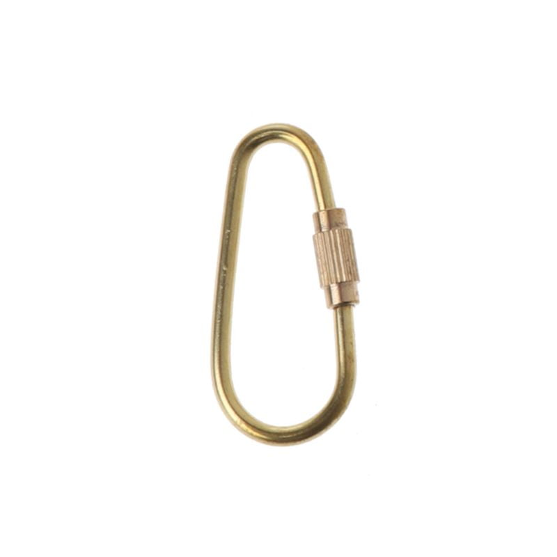 Durable Brass Screw Lock Clip Key Chain Ring Simple Keychains for Men Women 