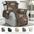 thumbnail image 4 of TSOVTHRID Brown Leopard Print Recliner Chair Cover Non-Slip, Durable Recliner Cover for Recliner Chair, Comfy Recliner Sofa Slipcover with Pockets, Furniture Protector for Pets, 4 of 7