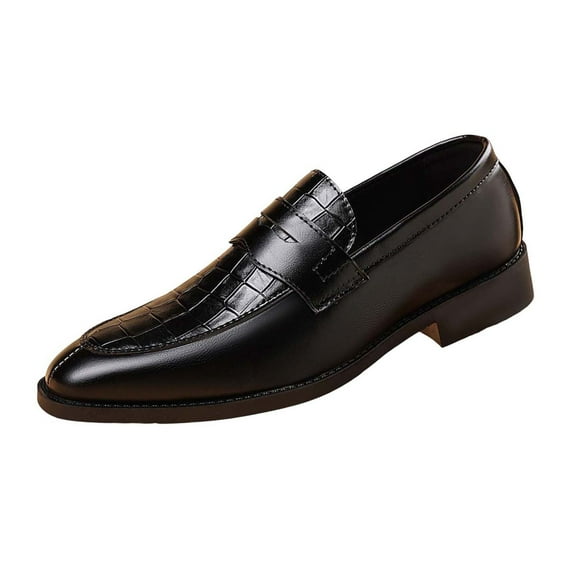 Black Men Soft Sole Leather Dress Shoes Business Casual Style Comfortable For All Day Wear Ideal For Office And Formal Occasions Lightweight And Supportive