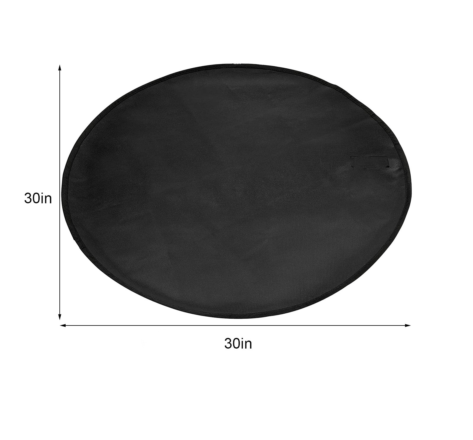 Circular Fire Mat - Heat Insulation Fiberglass Stove Mat, Aluminum Film Coated Burn Oven Mat for Grill Protection 24-36 Inch Gray