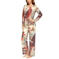 thumbnail image 4 of ALAZA Cardinal on Berry Tree Women's 2 Piece Long Sleeve Sleepwear Soft Ladies Lounge Pajama Set Pants S, 4 of 7