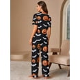 thumbnail image 4 of Halloween Pajama Womens Pajama Sets Long Sleeve Button Down Sleepwear 2 Piece Nightwear Soft Pjs Lounge Sets, 4 of 5