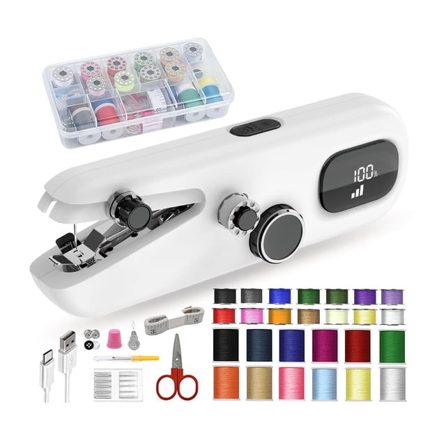 Máquina de coser portátil TrendyChic de 3 velocidades con kit USB
