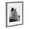 thumbnail image 3 of DesignOvation Gallery Picture Frame Set, Set of 4, 11 x 14 Matted to 8 x 10, Gray, Decorative Farmhouse Set of Robust Solid Wood Picture Frames for Wall Decor, 3 of 9
