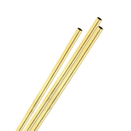 Uxcell 3-Pack 300mm Brass Round Tube, 1.5mm OD 0.2mm Wall Thickness H65 Brass Seamless Tubing for Construction/Machining/DIY Crafting