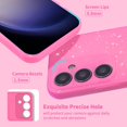 thumbnail image 4 of for Galaxy S25 Case Glitter, for Samsung Galaxy S25 Case for Girls Women Girly Sparkly Bling Neon Bright Color Slim Soft Phone Case Cover for Samsung S25, Pink, 4 of 13