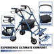 thumbnail image 3 of Andador Rollator para Personas Mayores con Asiento, Combinación 3 en 1 Andador, Silla de Ruedas y Transporte, Ruedas Antideslizantes de 6", 3 of 9