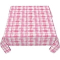 thumbnail image 5 of Square Tablecloth 60 x 60 Inch, Watercolor Pink Checkered Square Table Covers Oil Spill Proof Table Top Cover Outdoor Tablecloth for Dining Table, Buffet Parties and Camping, 5 of 8