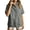 Gray, variant on Women's Short Sleeve Sweatshirt Half Snap Button Stand Collar Relaxed Fit Casual Summer Pullover Vacation Outfits 2026
