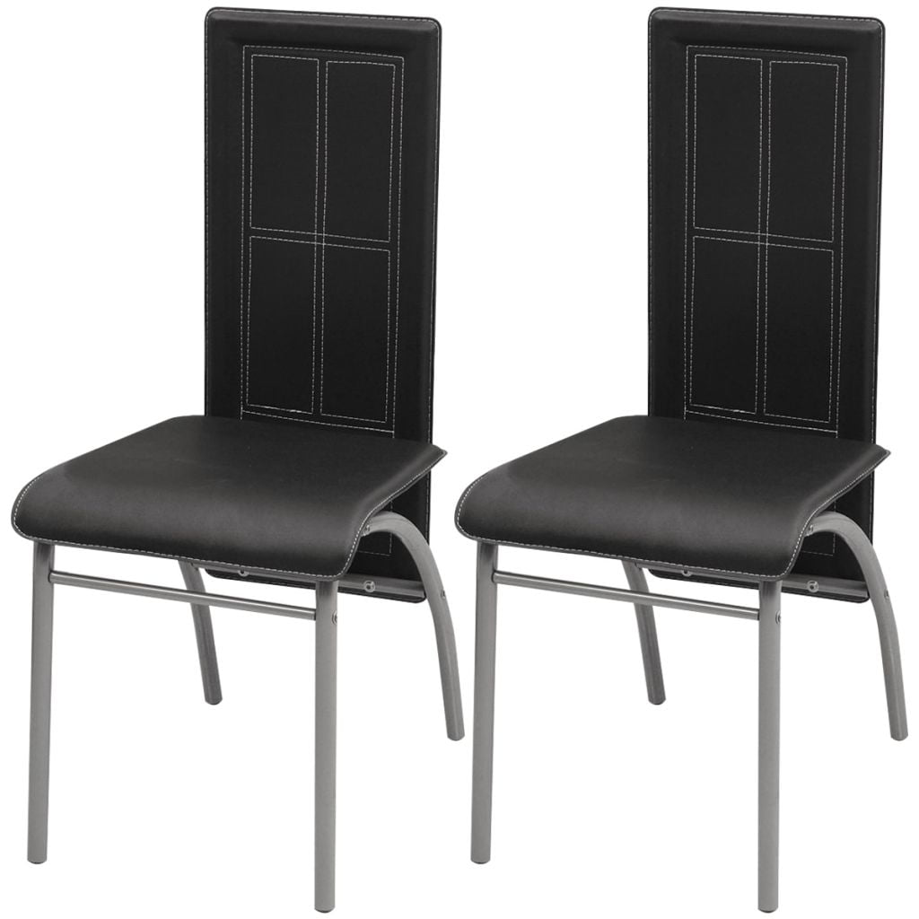 Vidaxl Dining Chairs 2 Pcs Artificial Leather Black Com